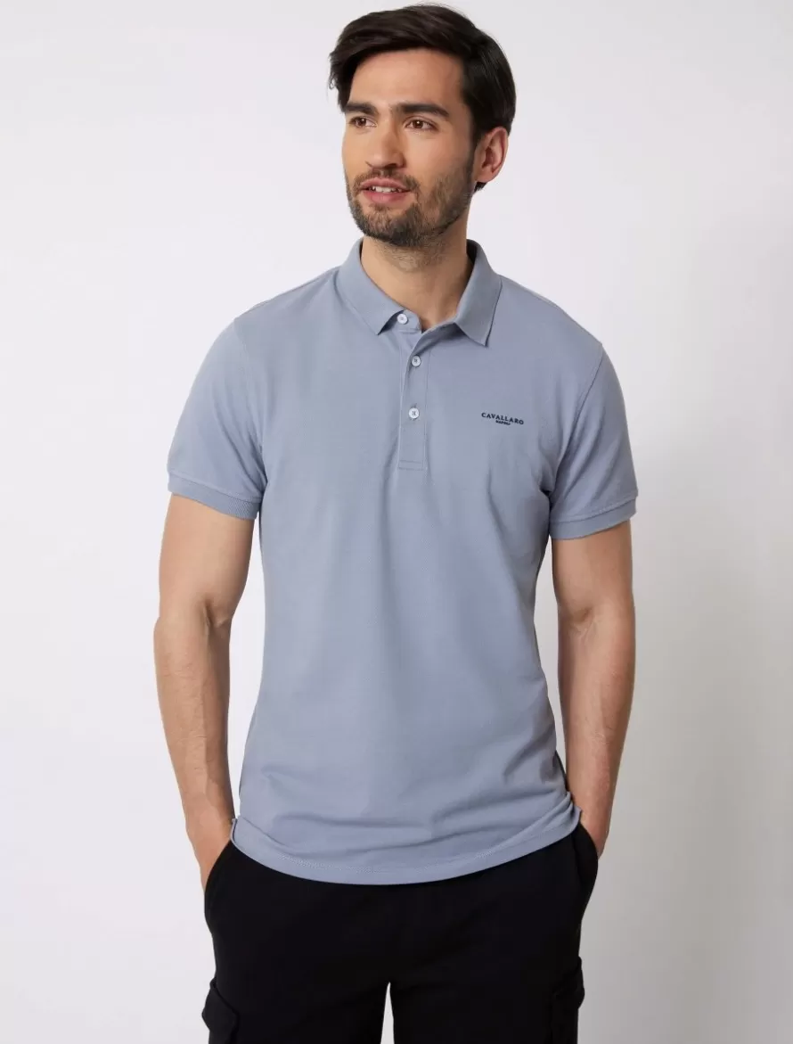 Cavallaro Napoli Poloshirts>Basic Polo Blauw