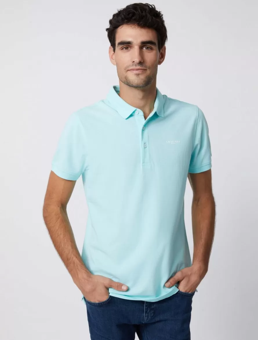 Cavallaro Napoli Poloshirts>Basic Polo Blauw