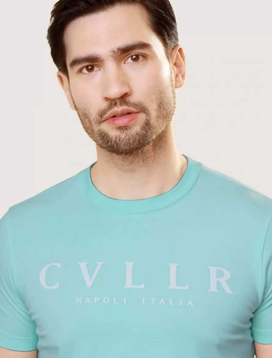 Cavallaro Napoli T-Shirts>Bassario T-Shirt Blauw