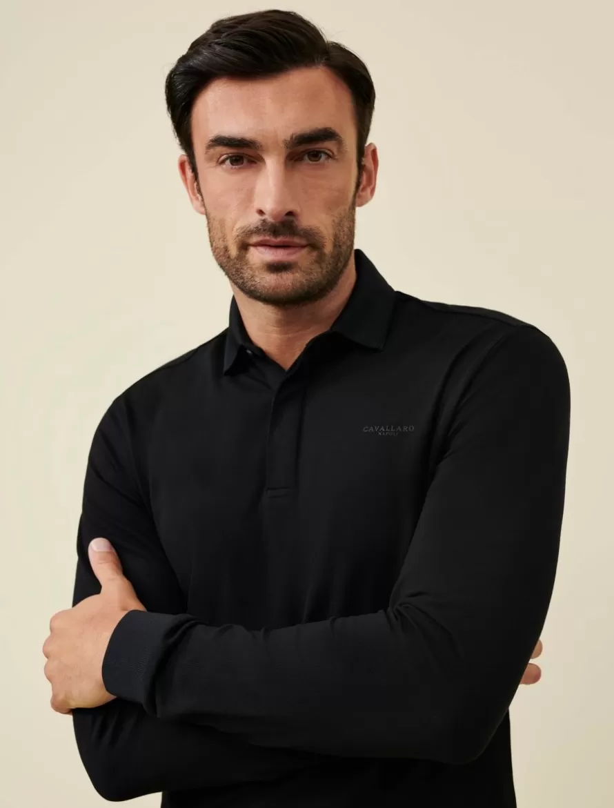 Cavallaro Napoli Poloshirts>Basso Polo Zwart