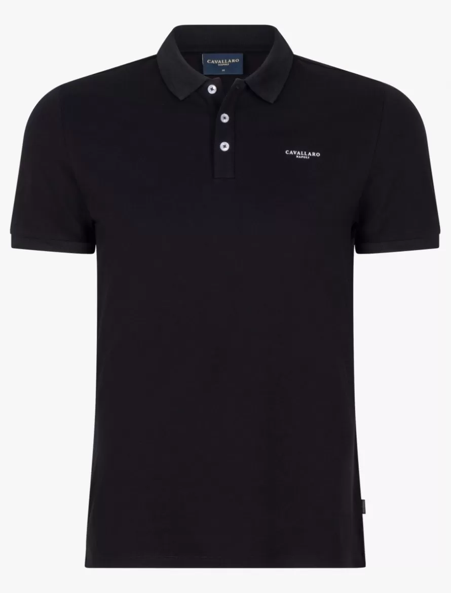 Cavallaro Napoli Poloshirts>Bernardi Polo Zwart