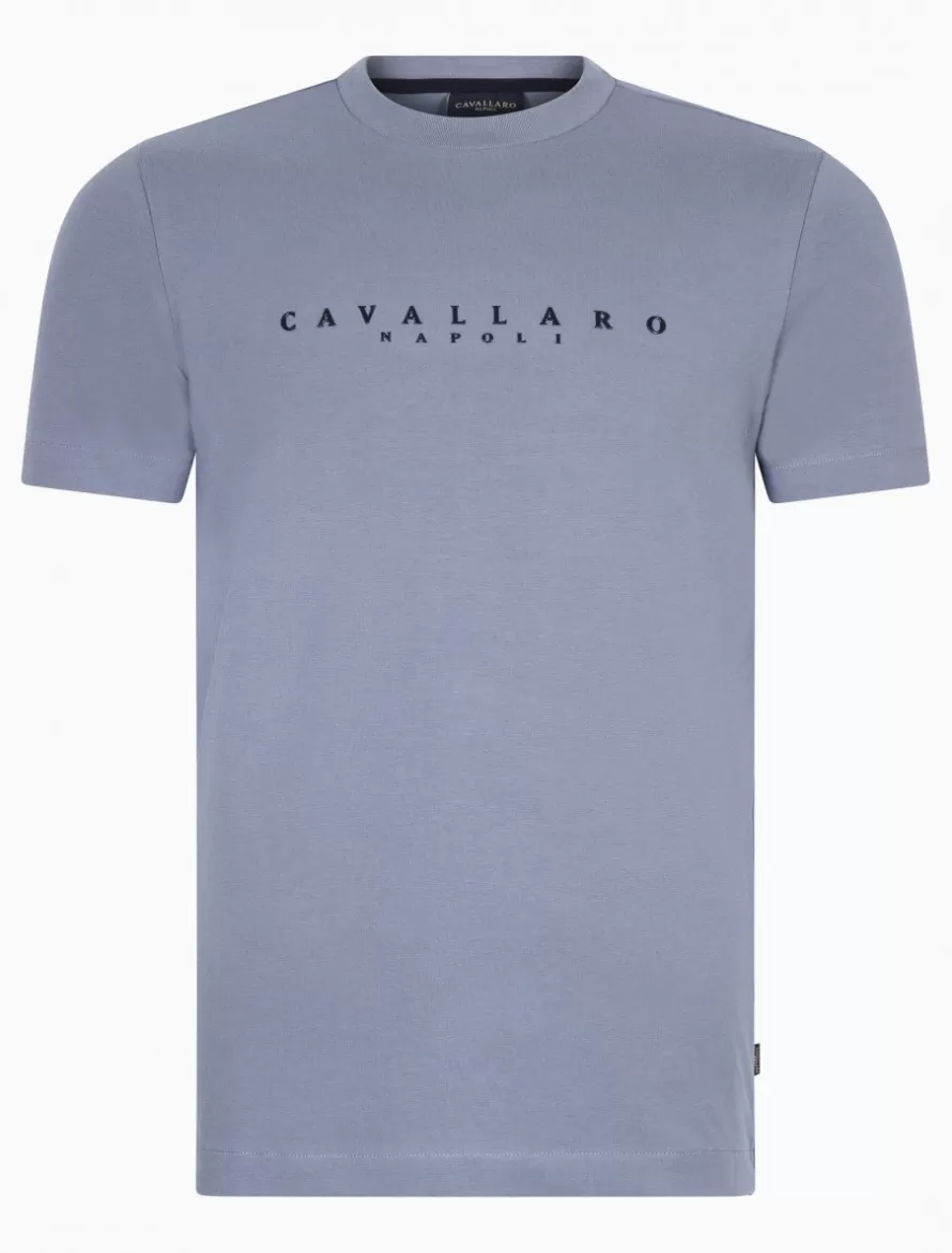 Cavallaro Napoli T-Shirts>Cavagio T-Shirt Blauw