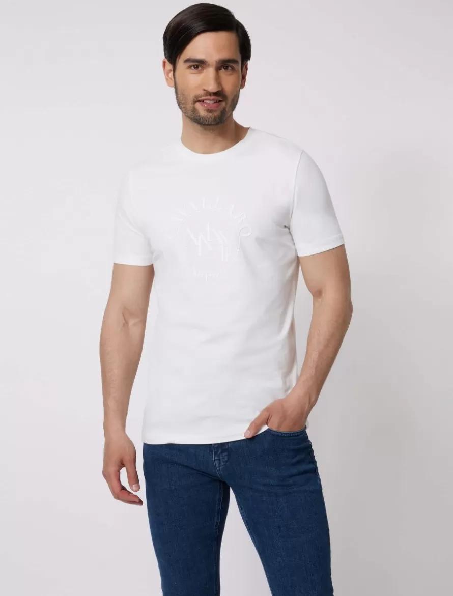 Cavallaro Napoli T-Shirts>Circolo T-Shirt Off White