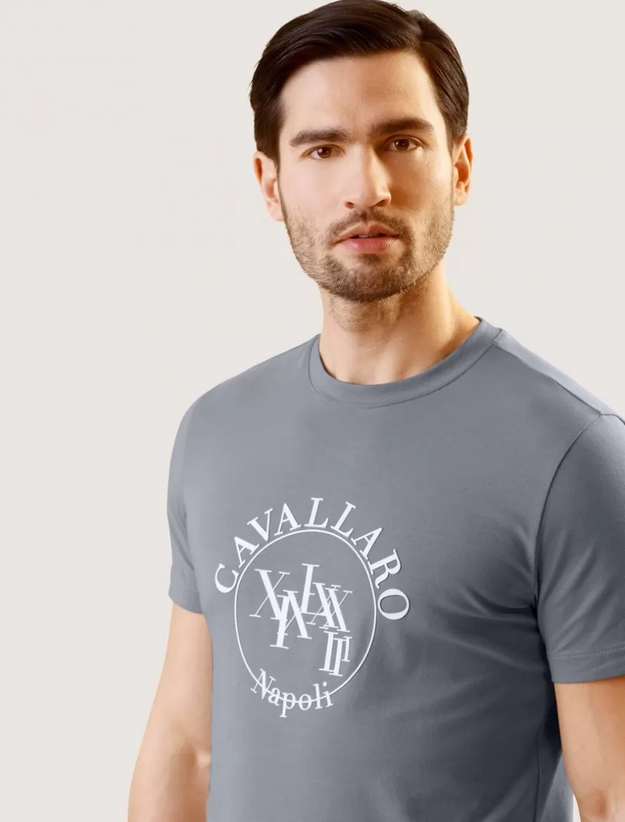 Cavallaro Napoli T-Shirts>Circolo T-Shirt Blauw