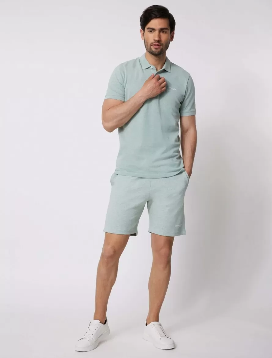 Cavallaro Napoli Poloshirts>Damiano Polo Groen Melange