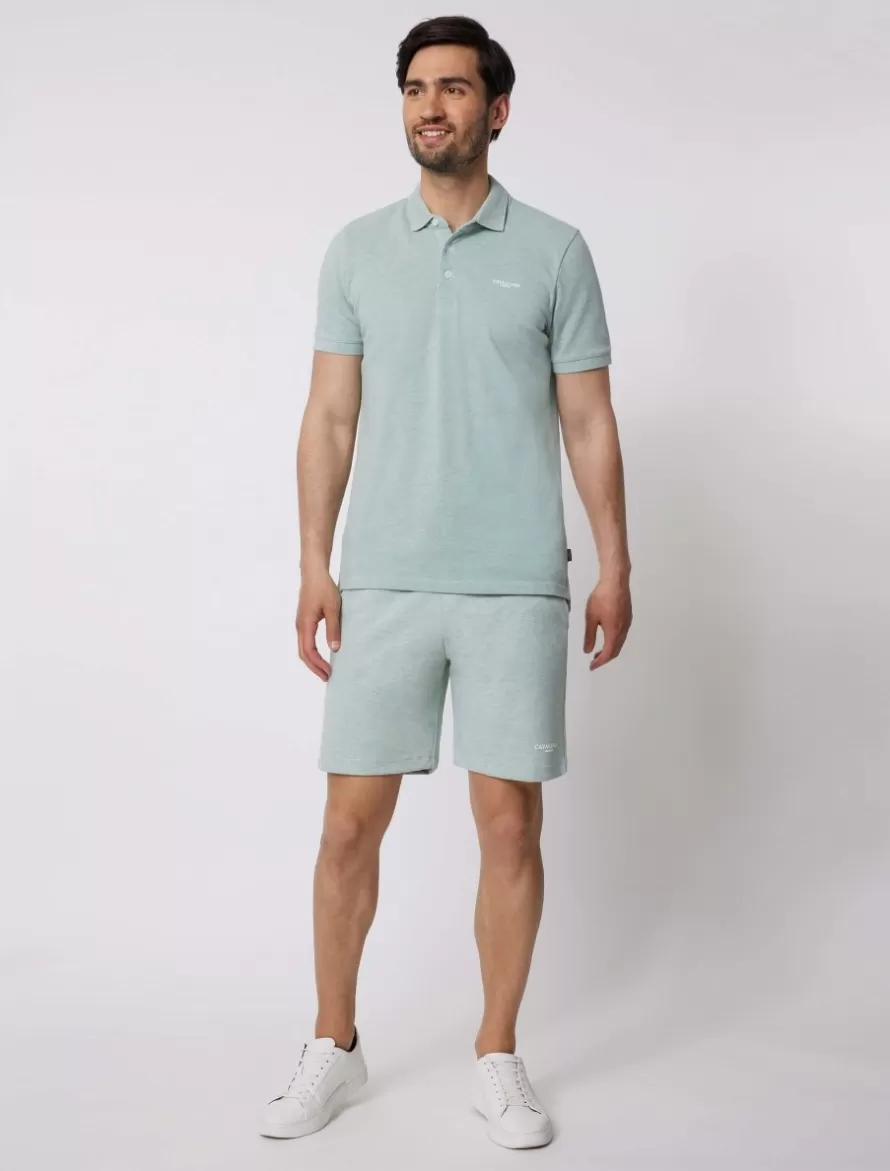 Cavallaro Napoli Poloshirts>Damiano Polo Groen Melange