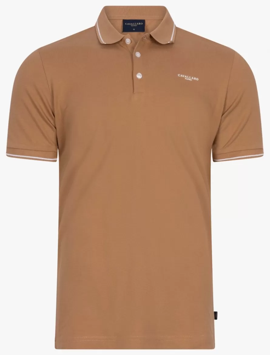 Cavallaro Napoli Poloshirts>Fabriano Polo Camel