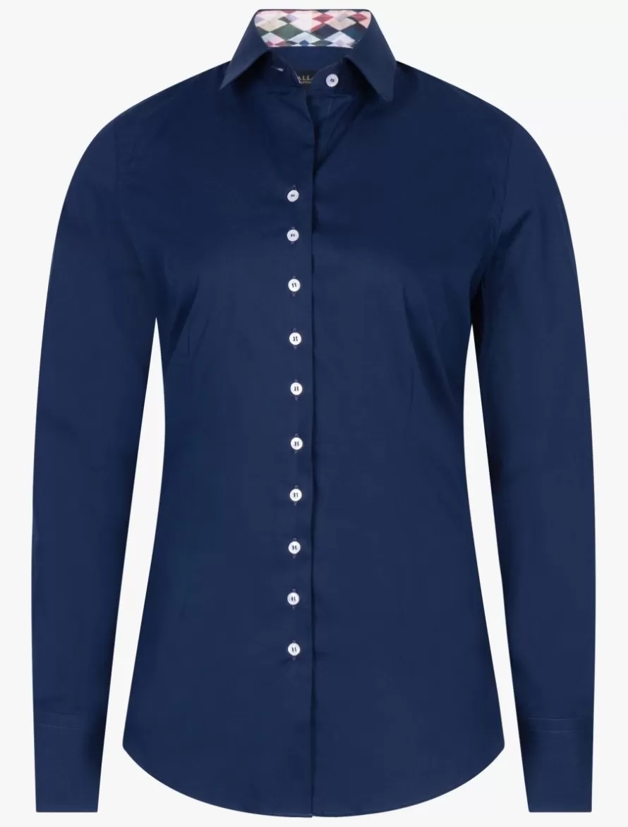 Cavallaro Napoli Blouses>Graziana Blouse Donkerblauw