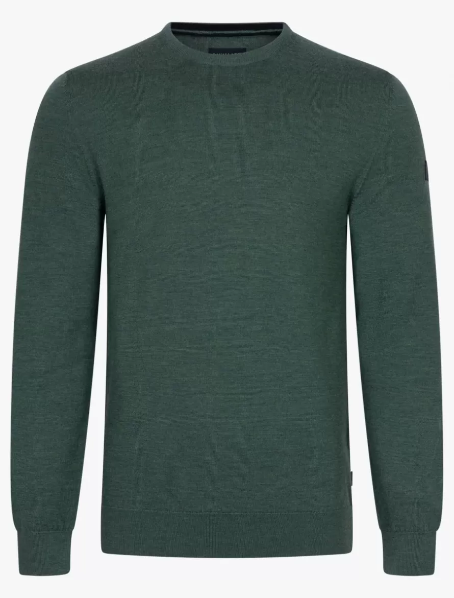 Cavallaro Napoli Truien>Merino R-Neck Trui Groen