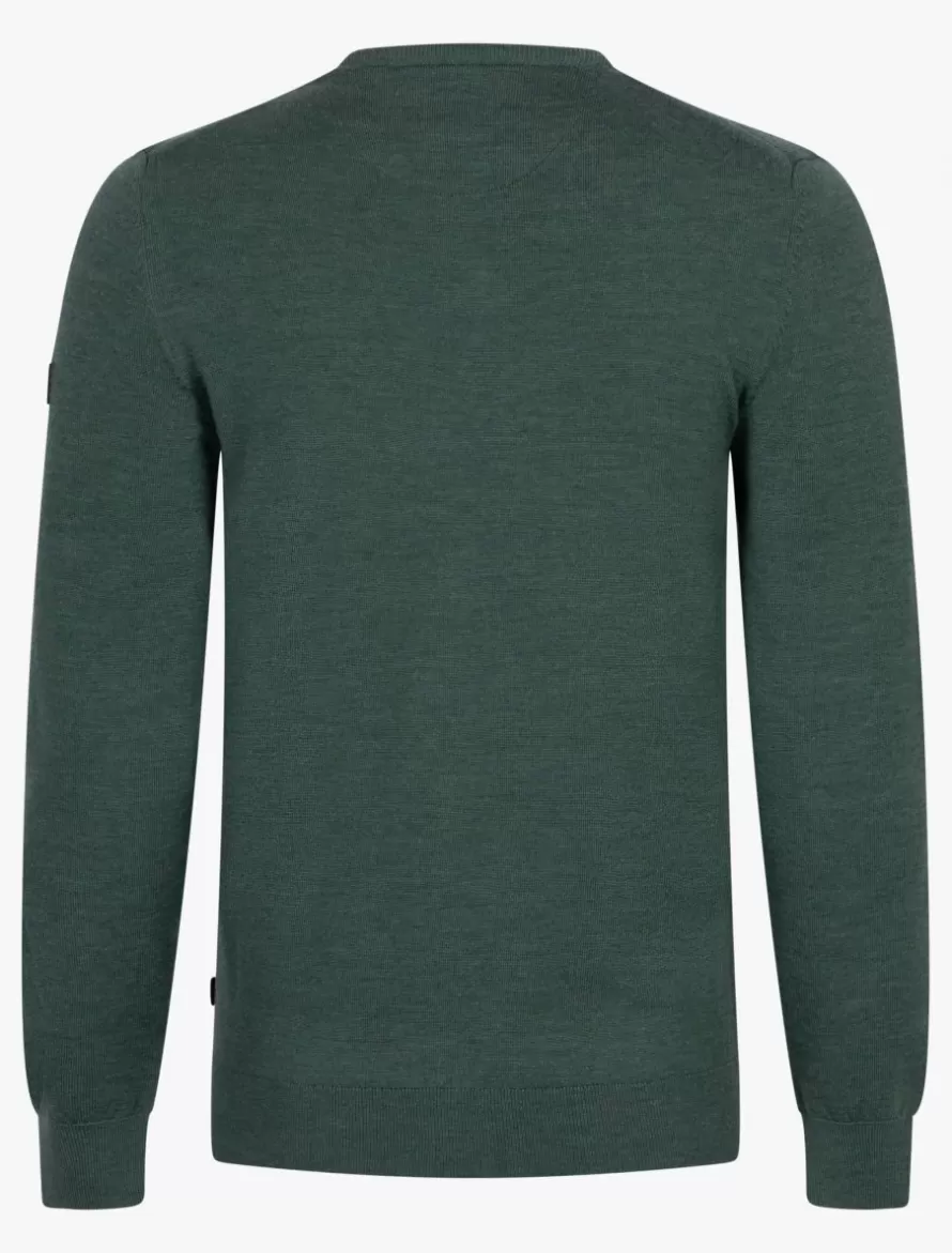 Cavallaro Napoli Truien>Merino R-Neck Trui Groen