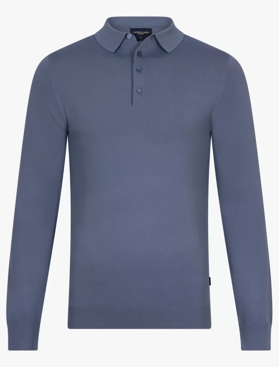 Cavallaro Napoli Poloshirts>Mileno Polo Blauw