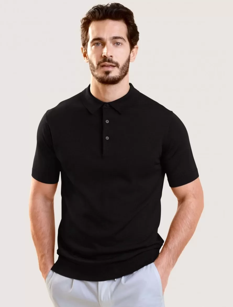 Cavallaro Napoli Poloshirts>Milo Polo Zwart