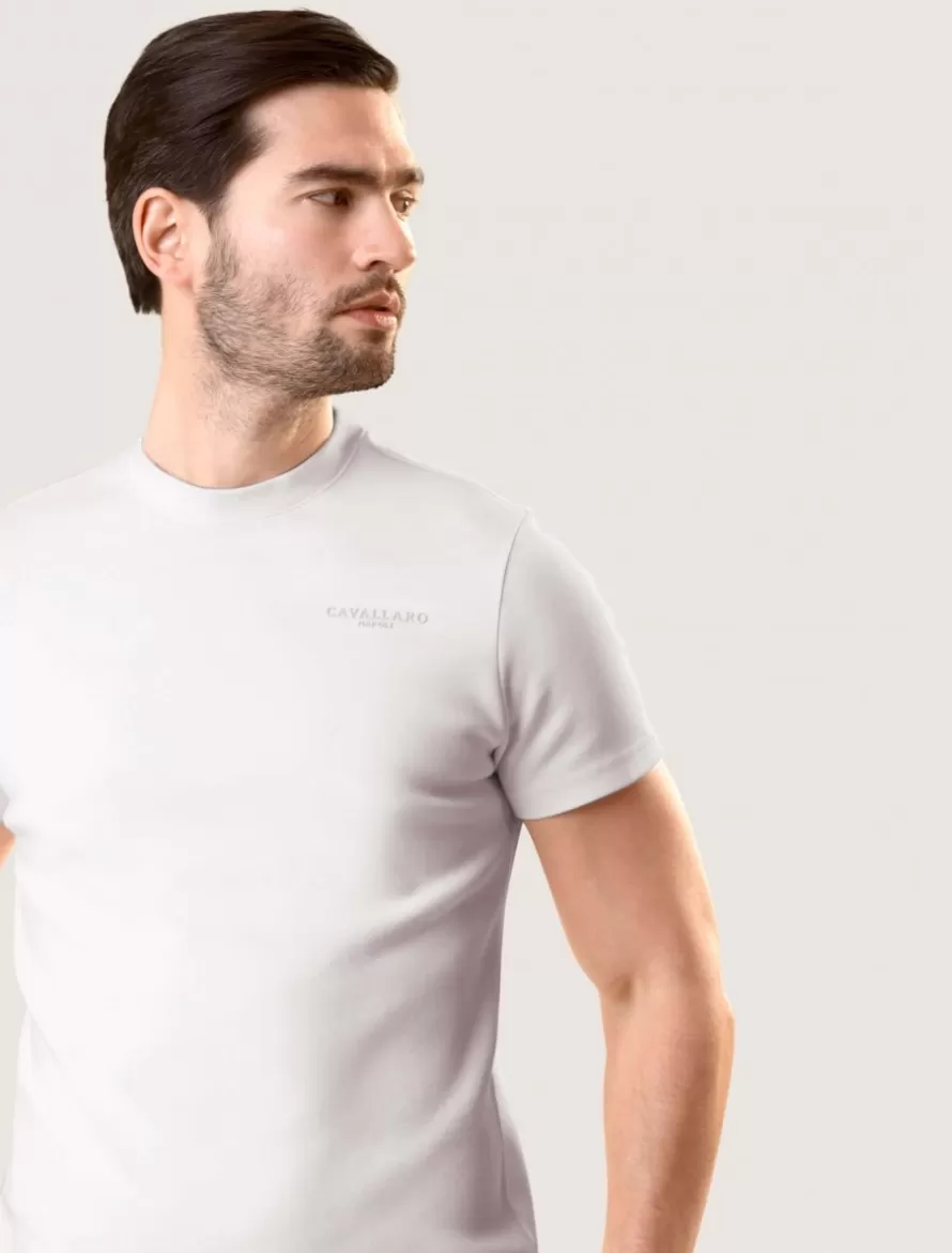 Cavallaro Napoli T-Shirts>Pescaro Relaxed T-Shirt Off White