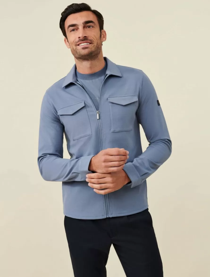 Cavallaro Napoli Overshirts>Zeradino Overshirt Blauw